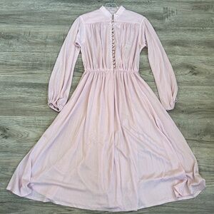 Vintage 1970's Kiva LTD Pink House Dress